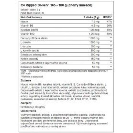 CELLUCOR - C4 Ripped 180 g Cellucor