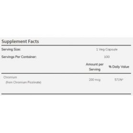 Chromium Picolinate 200 mcg 100 caps Now foods